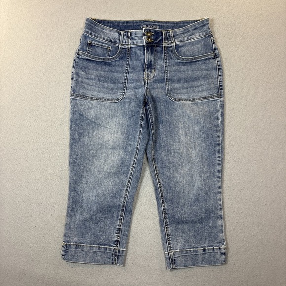 Maurice Lacroix Pants - Maurice Cropped Jean Capri Pants Denim Slant Pockets Size 12